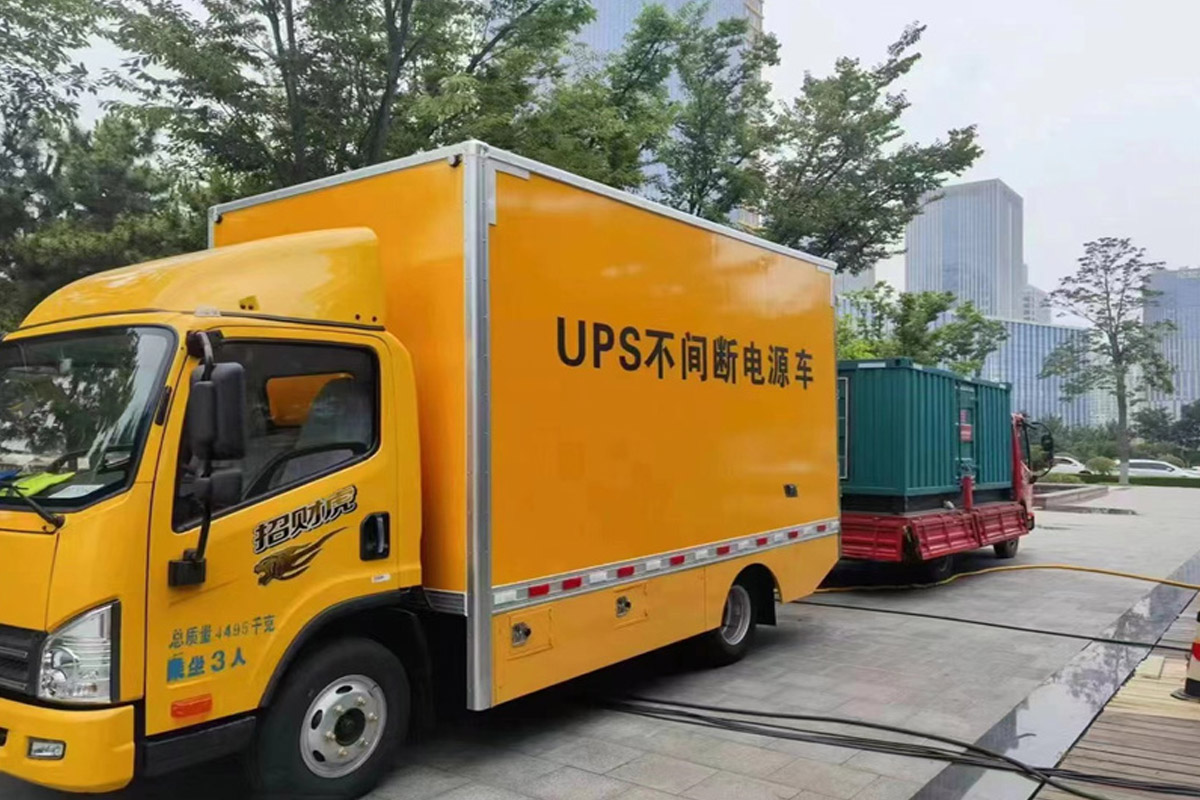 洛江发电机租赁施工现场