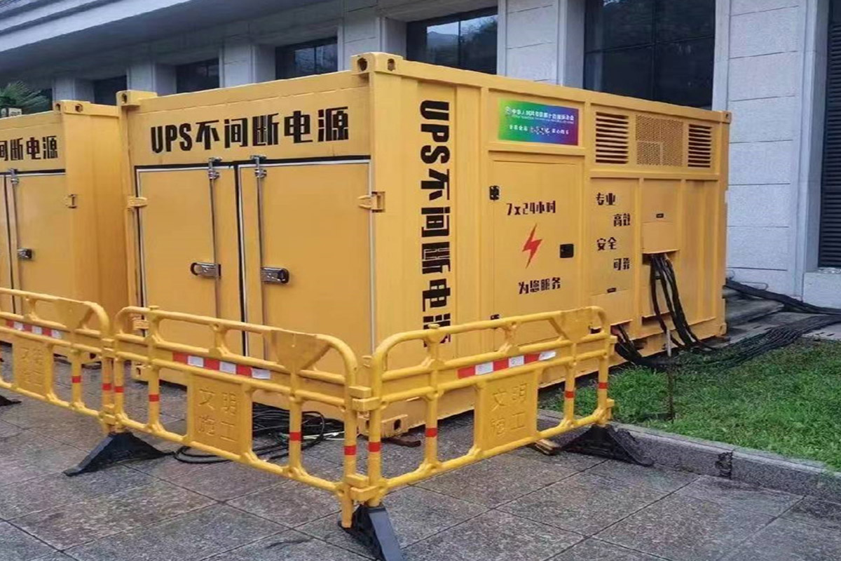 洛江发电机租赁施工现场